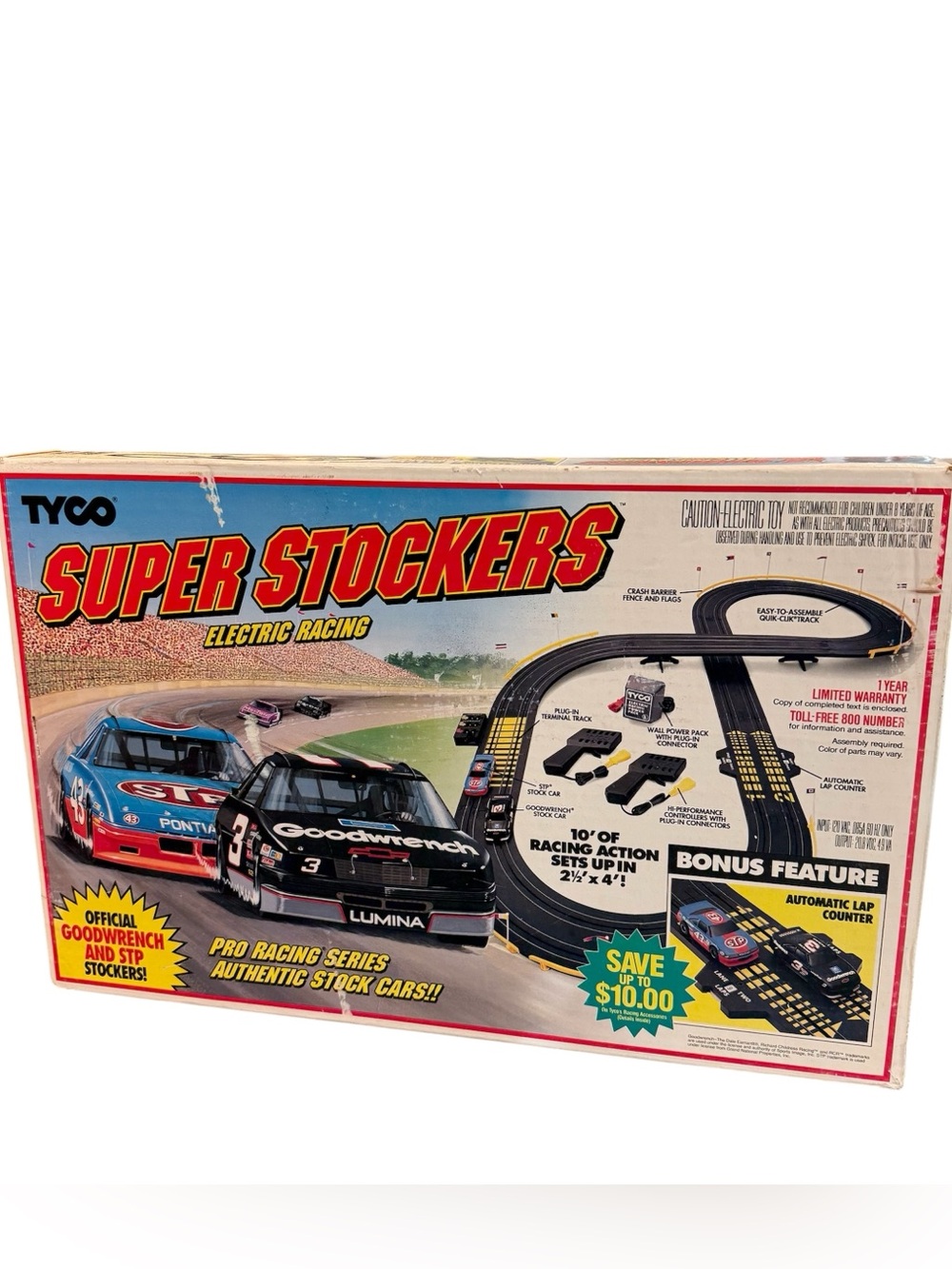 Vintage Tyco Super Stockers electric racing slot cars 90s Earnhardt nascar